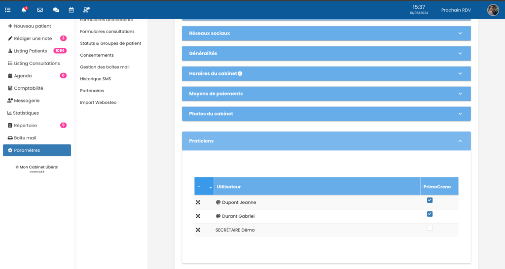 Configuration-prise-rendez-vous-en-ligne-praticiens-cabinet