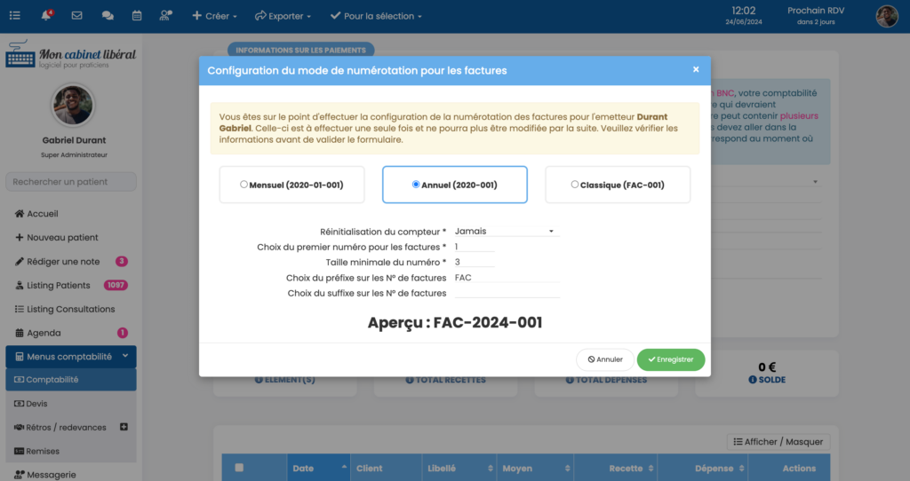 premiere-facturation-configuration-numerotation-factures-mcl