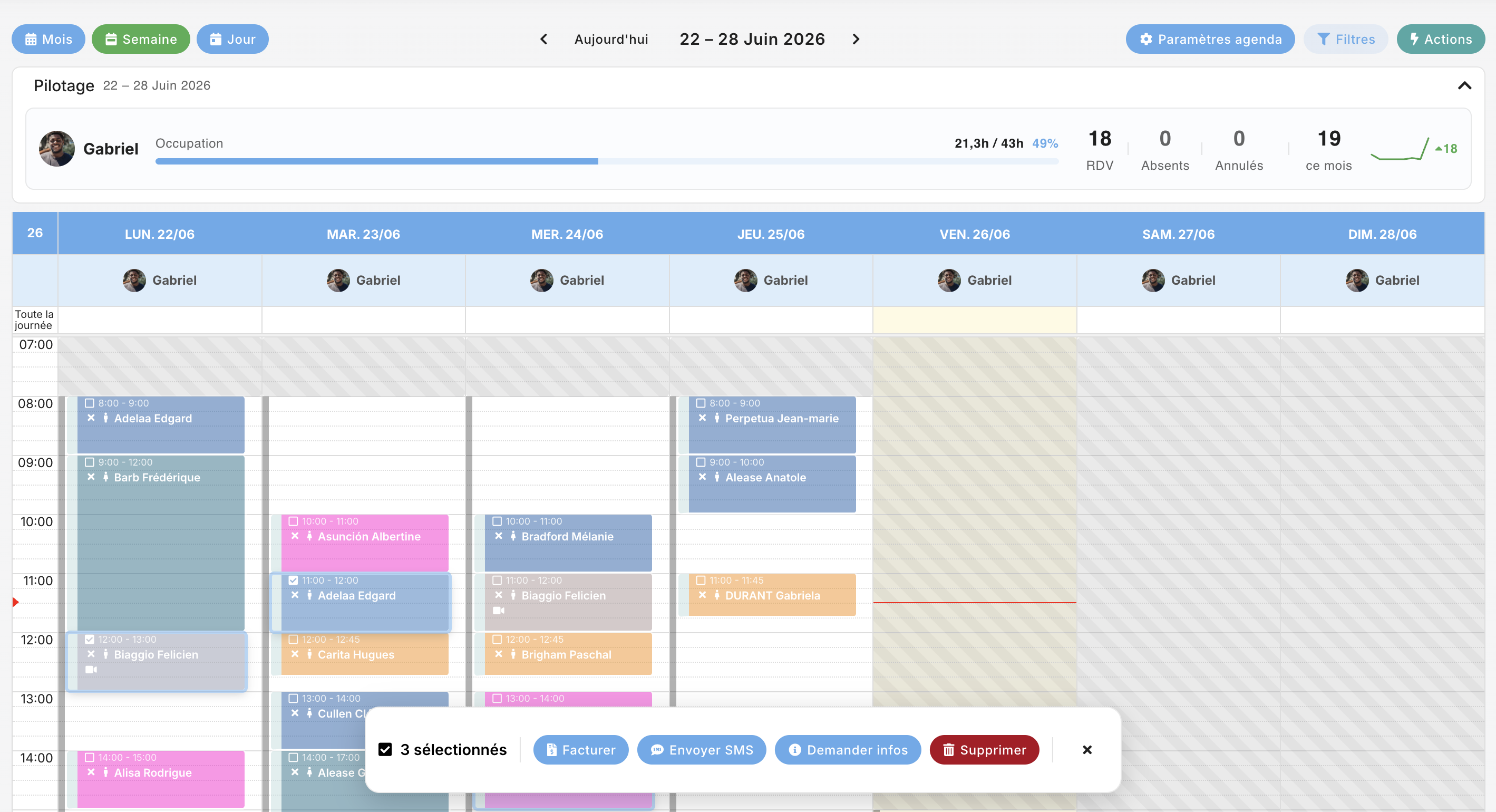 Configuration d'une nouvelle disponibilité